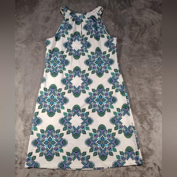 Jude Connally Women's Lisa Keyhole Shift Dress Paisley Medallion Small - Picture 3 of 8